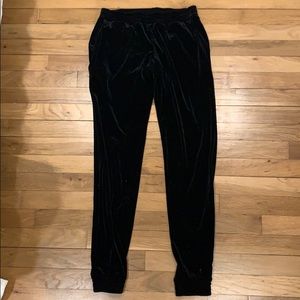 Veronica M. Black velvet joggers